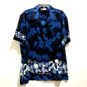 Kannington Men’s Summer Short Sleeve Hawaiian Floral Design
